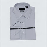 Gray Slim-Fit Men's Dress Shirt