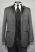 Two Button Charcoal Wool Tuxedo With Black Satin  Custom for Wedding or Prom