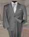 Gray Men's Wool Suit 2 Button 2pc Super 150's With Hand Pick Stitch Suit