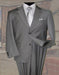 Gray Men's Wool Suit 2 Button 2pc Super 150's With Hand Pick Stitch Suit
