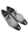Mens Los Altos Gray 2 Tone Genuine Caiman Belly Lace Up