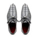 Marco Di Milano Cancun Men's Shoes Gray Exotic Hornback Crocodile Skin Derby Oxfords