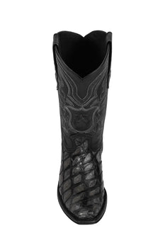 Gray & Black European Square Toe Men’s Boot