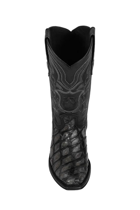 Gray & Black European Square Toe Men’s Boot