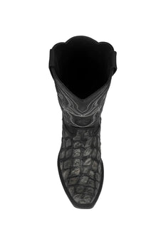 Gray & Black European Square Toe Men’s Boot