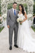Gray Plaid Suit - Vested Suit - 3 Piece Suits - Peak Lapel Suits - Windowpane Suit - 2 Button