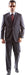 Men's Super 150's Poly/Viscose Wool Feel 2 Button Gray Suit by Caravelli