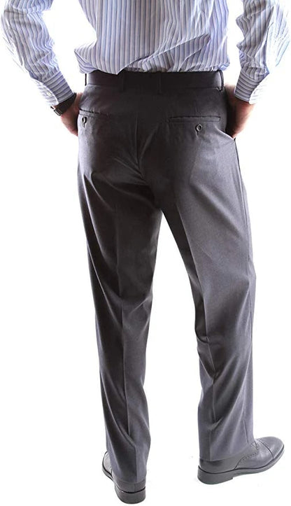 Men's Super 150's Poly/Viscose Wool Feel 2 Button Gray Suit by Caravelli - Image 3