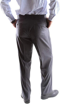 Men's Super 150's Poly/Viscose Wool Feel 2 Button Gray Suit by Caravelli - Image 3