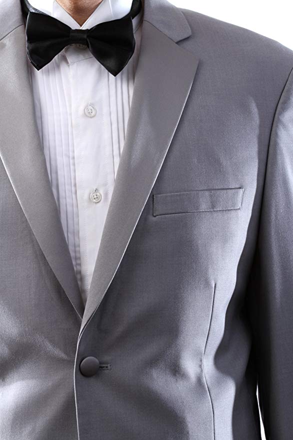 Caravelli Men's Slim Fit Gray 2-Button Tuxedo Suit - Image 2