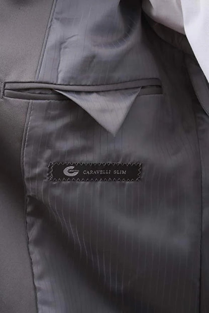 Caravelli Men's Slim Fit Gray 2-Button Tuxedo Suit - Image 3