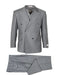 Mens Pure Wool Wide Leg Gray Suit