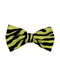 Men's Green and Black Zebra Printed Design Bowties-Men's Neck Ties - Mens Dress Tie - Trendy Mens Ties