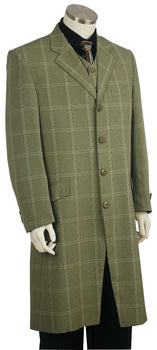 Men's Fashion Plaid ~ Windowpane Zoot Suit Green
