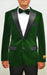Green Mens Big and Tall Velvet Blazer - Velvet Sport Coat