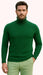 Mens Green Slim Fit Turtleneck Sweater – Lightweight Knit Pullover in Emerald Green