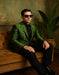 Men's Green Paisley Tuxedo Blazer – Luxury Slim Fit Dinner Jacket for Formal Events