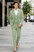 Men's  Notch Label Orange Colour Summer Seersucker Fabric Jacket and Pants 3 Piece Suit