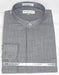 Grey 2-Button cuff Banded Collar Dress Shirt