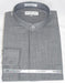 Grey 2-Button cuff Banded Collar Dress Shirt