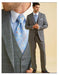 Men's Classic Fit Grey 100% Wool Blend Vest Suits