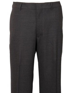 Men's Stylish Flat-Front Grey Atticus Classic Fit Wool Pant unhemmed unfinished bottom