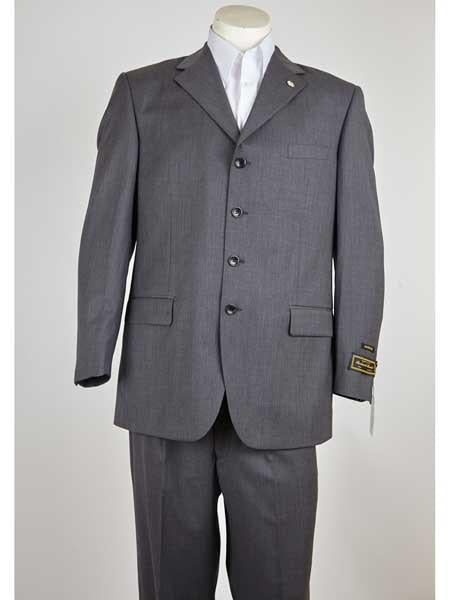 Men's Grey 4 Button Classic Fit Suit