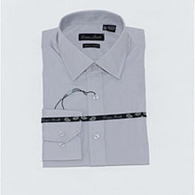 Affordable Clearance Cheap Mens Dress Shirt Sale Online Trendy - Slim-Fit Solid Grey Men's Dress Shirt