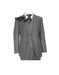 Peak Lapel Grey Three Piece Slim Fit Vested Suit