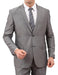 Men's Solid Grey 2 Button Front Closure Suit