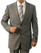 Men's Light Grey 2 Button Front Closure Slim Suit