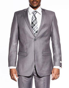 Extra Slim Fit Suit Mens Classic Grey Extra Slim Fit Wedding Prom Skinny Suit