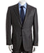 Men's Grey Plaid checkered check pattern Suit Windowpane 2-Button Regular Fit