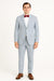 Men's Two Buttons  100% Cotton Grey/White seersucker ~ sear sucker Suit Available Big and Tall Sizes
