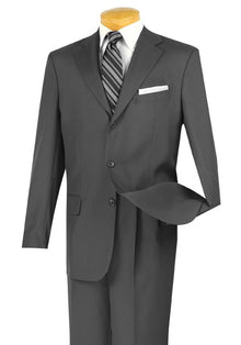 Lucci Grey 3-Button with Pleated Slacks Classic Suit