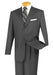 Lucci Grey 3-Button with Pleated Slacks Classic Suit
