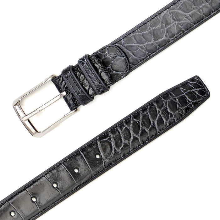 Genuine Alligator Mens Blue Belt - Mezlan Brand