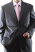 Men's Super 150's Poly/Viscose Wool Feel Single Breasted 2 Button Regular Fit 2pc Grey Suit