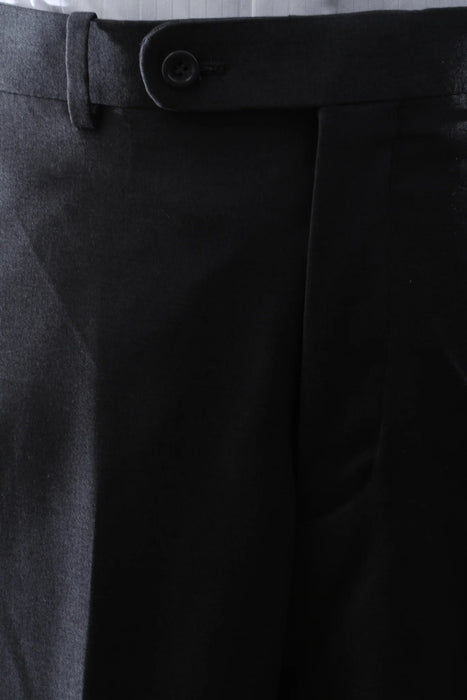 Men's Super 150's Poly/Viscose Wool Feel Single Breasted 2 Button Regular Fit 2pc Grey Suit
