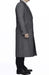 Full Length men's Ankle length Top Coat / Overcoat In Grey Herringbone - Mens Overcoat