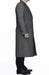 Full Length men's Ankle length Top Coat / Overcoat In Grey Herringbone - Mens Overcoat