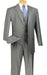 Mens Vinci Two Button Medium Grey Suit
