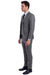 "Grey Plaid Skinny Fit Men's Suit with Two-Button Vest - Low Cut"