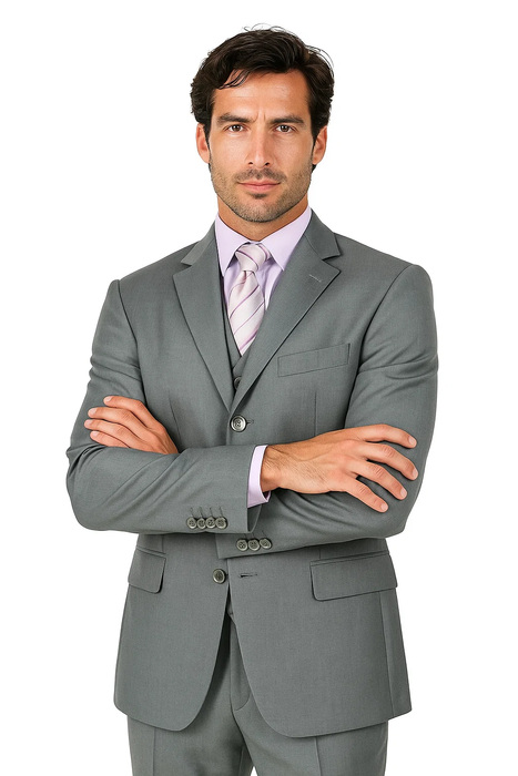 Grey Three Button Suit