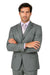 Three Button Suit - Classic Fit Pleated Pants - Mens 3 Button Classic Fit Vested Basic Grey Suit