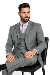 Grey Three Button Suit