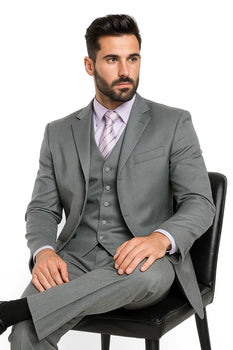 Grey Three Button Suit