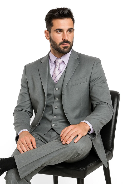 Grey Three Button Suit