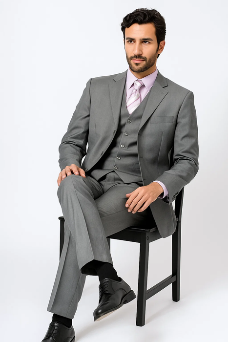 Grey Three Button Suit