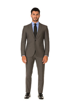 Grey Tweed 3-Piece Slim Fit Suit